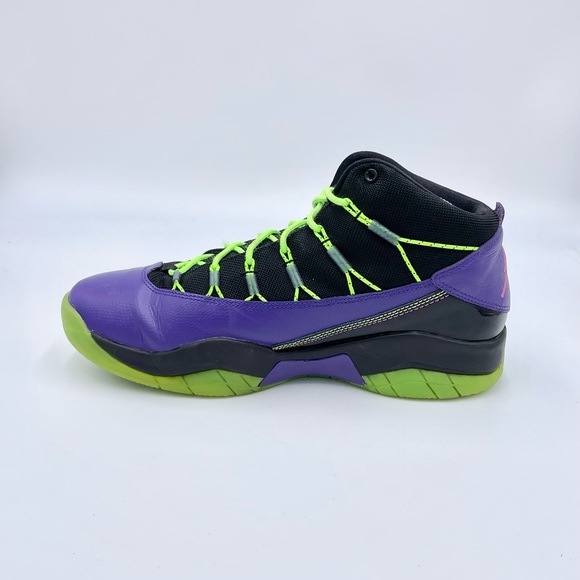 Nike Jordan Prime Flight 616846-018 Purple Black Green Sneakers Men’s Size 8.5 - Picture 7 of 11